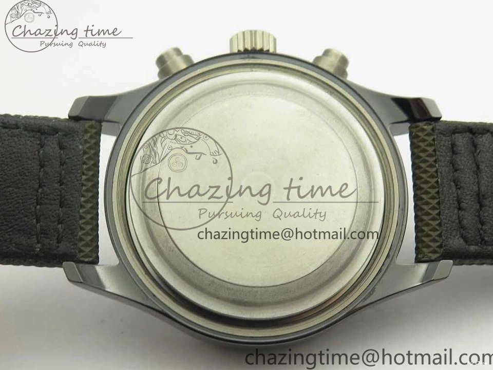 MIROTIME 0216 Classic PILOT IW389001 ZF 1:1 Best Edition Ceramic Case Green Dial on Green Nylon Strap A7750 (Function Same As Genuine) 7160